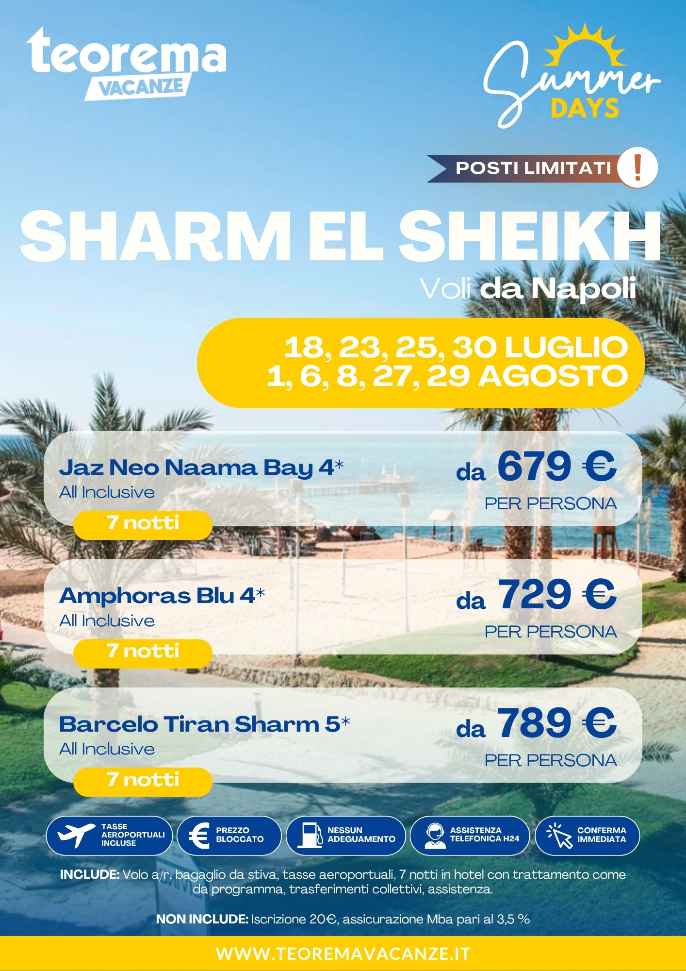 SUMMER DAYS 26 - SHARM EL SHEIKH GENERICO - DA NAPOLI
