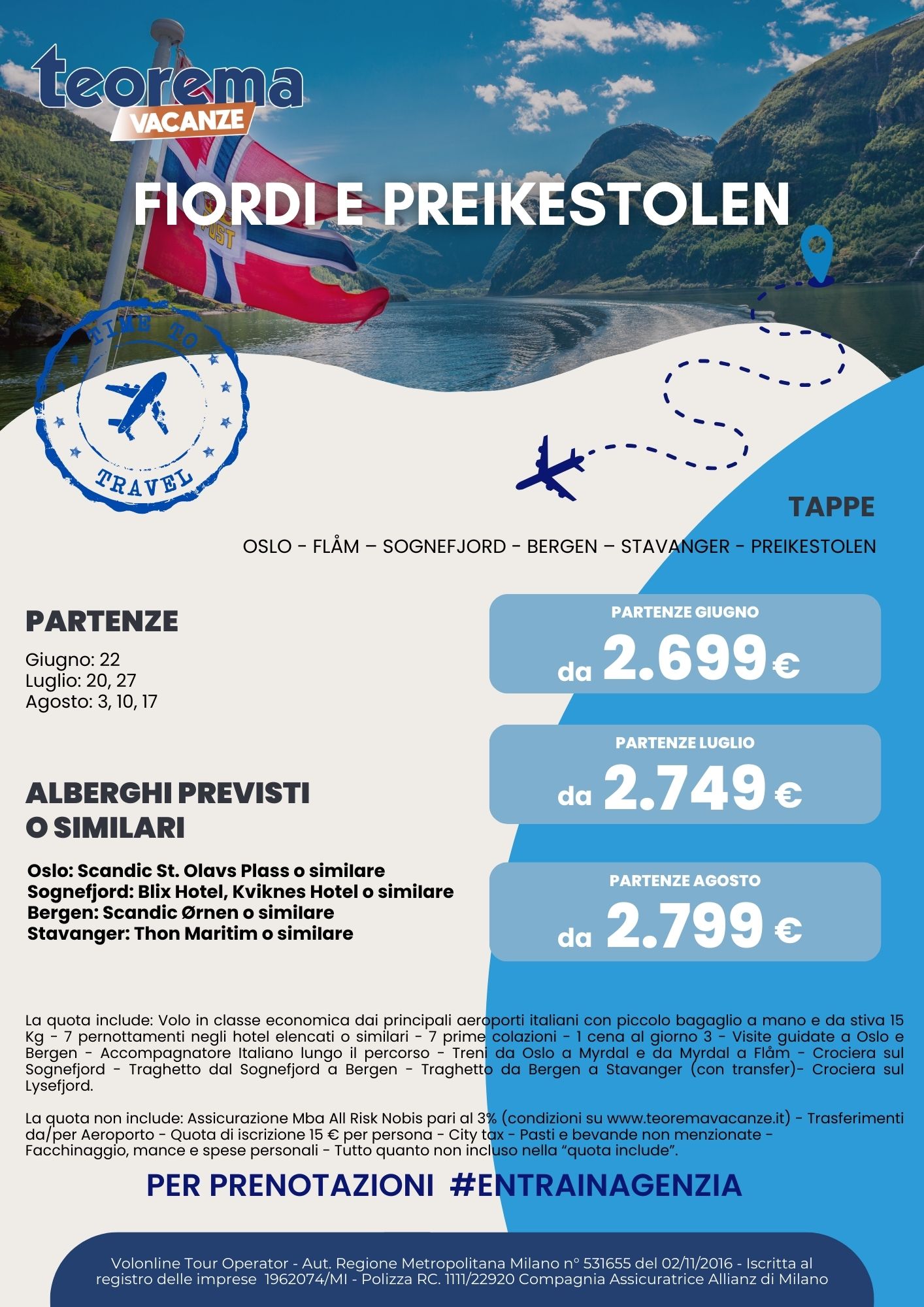 TOUR FIORDI E PREIKESTOLEN 2025