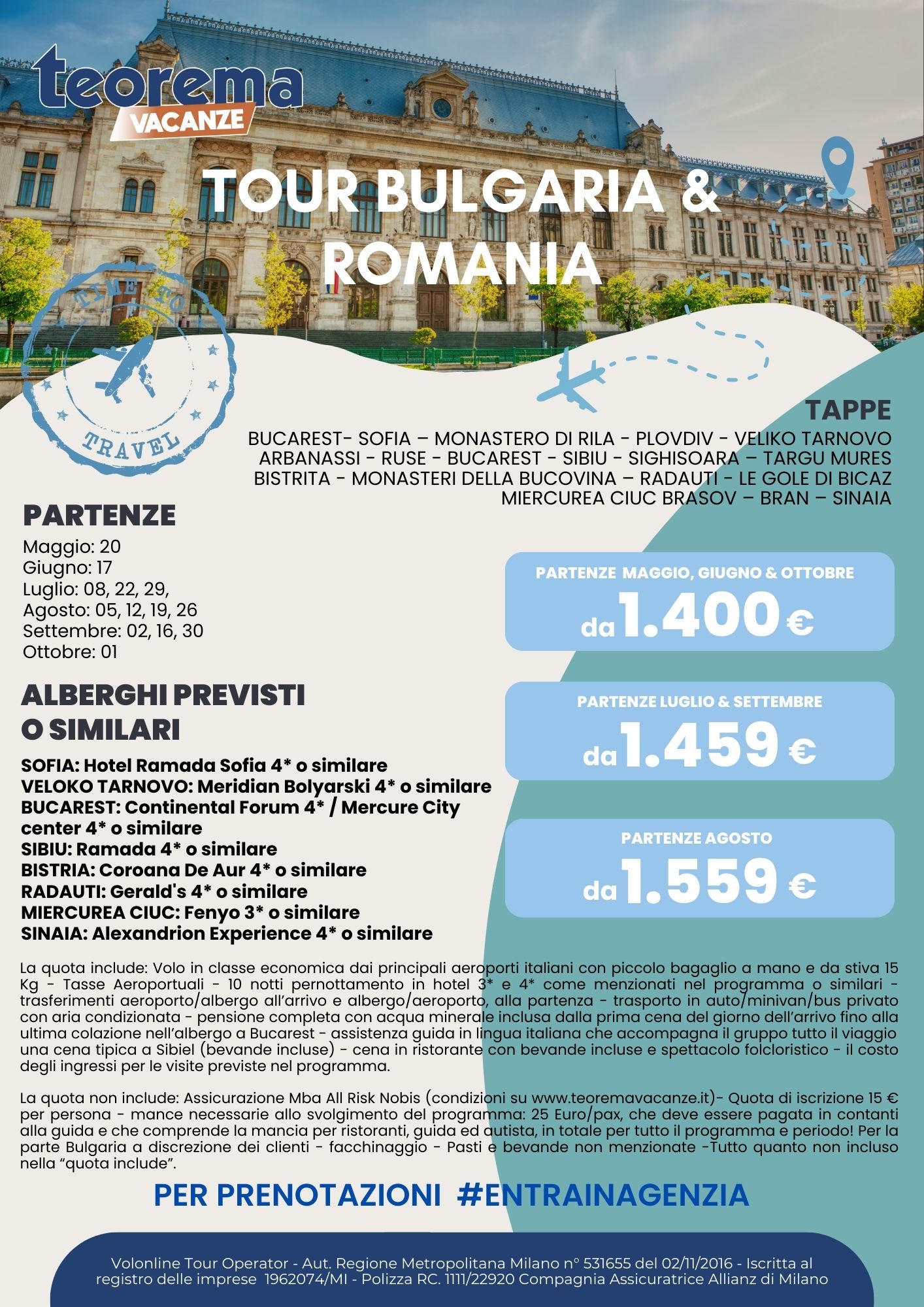 TOUR BULGARIA & ROMANIA 2025