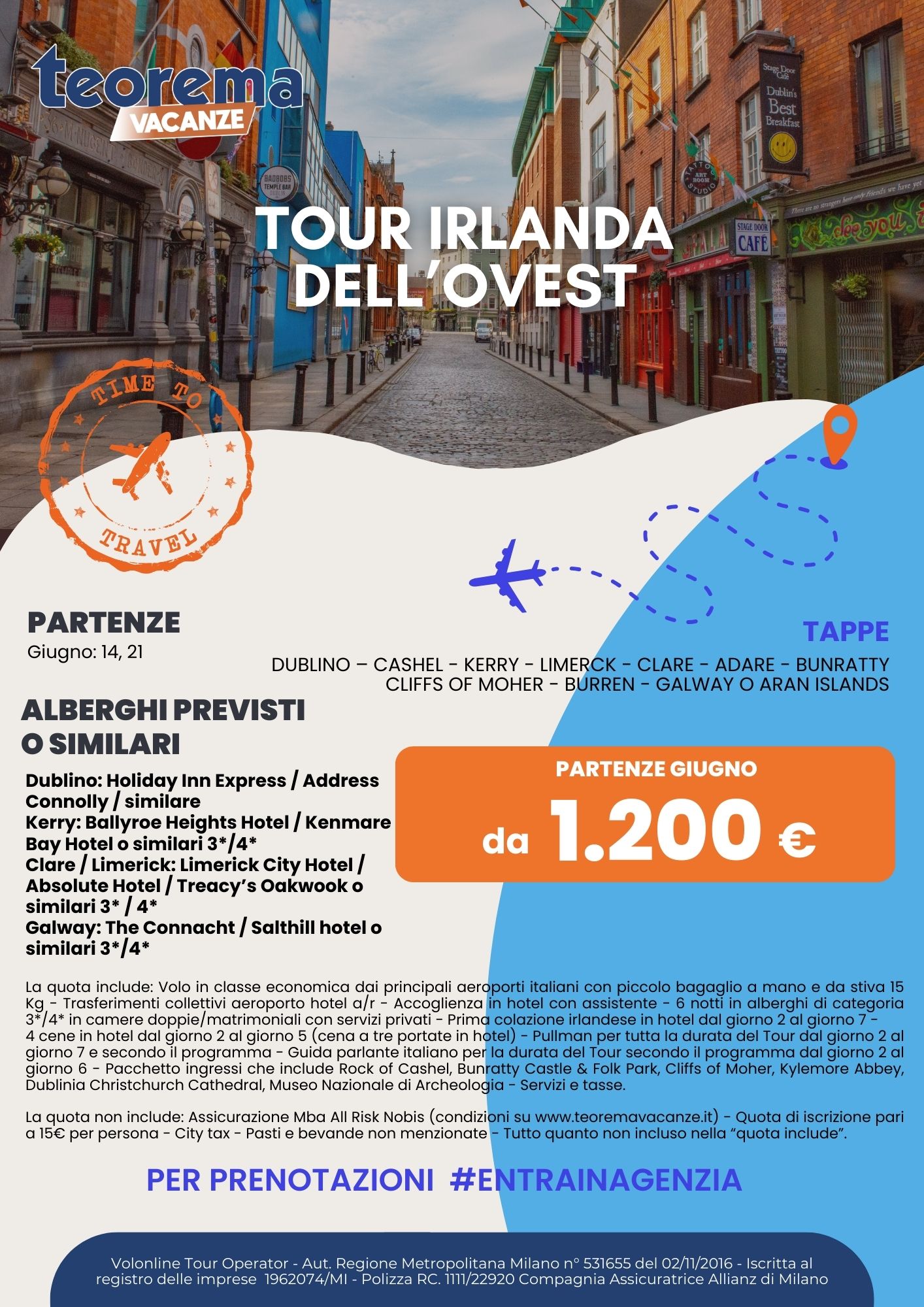 TOUR IRLANDA DELL'OVEST 2025 - 6 notti