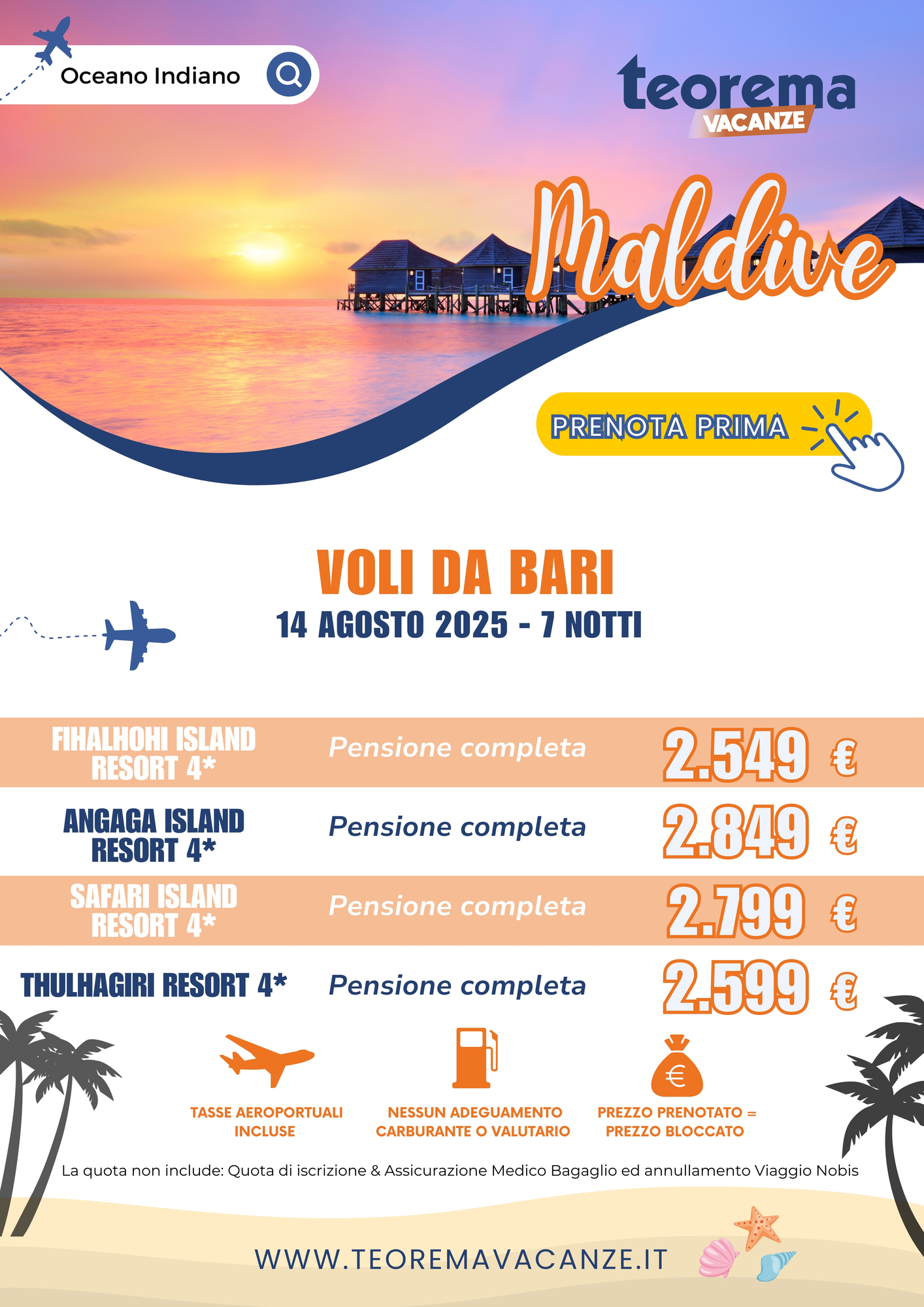 ESTATE TEOREMA 2025 - Maldive da BARI
