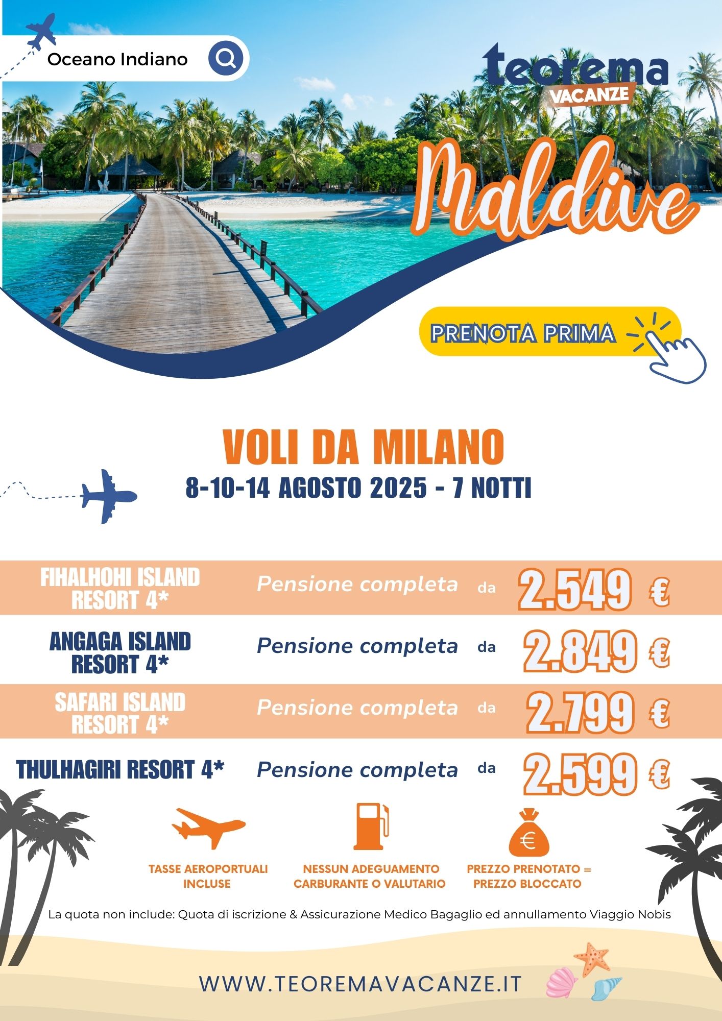ESTATE TEOREMA 2025 - Maldive da Milano