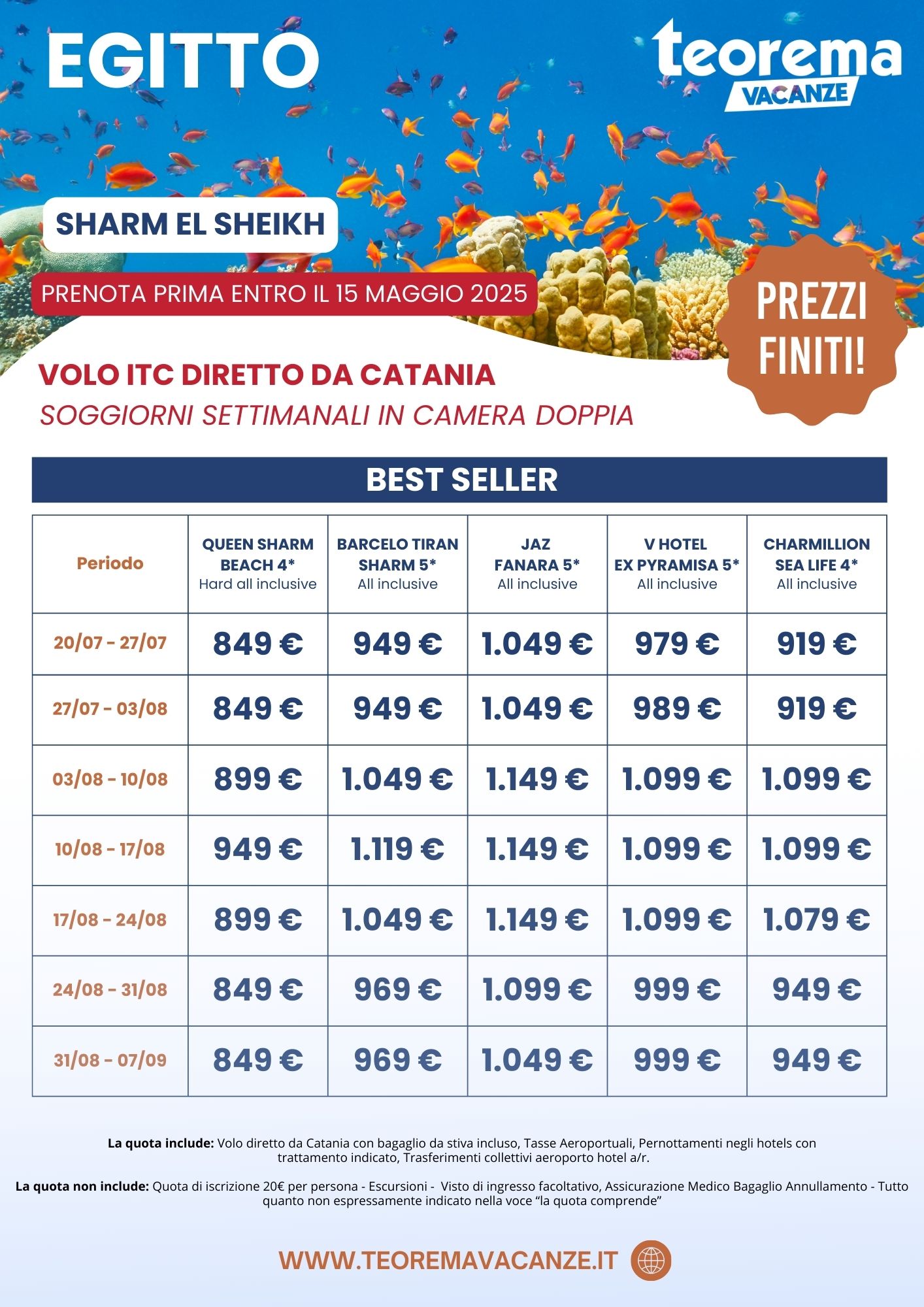 A TUTTO SHARM DA CATANIA - PREZZI FINITI!