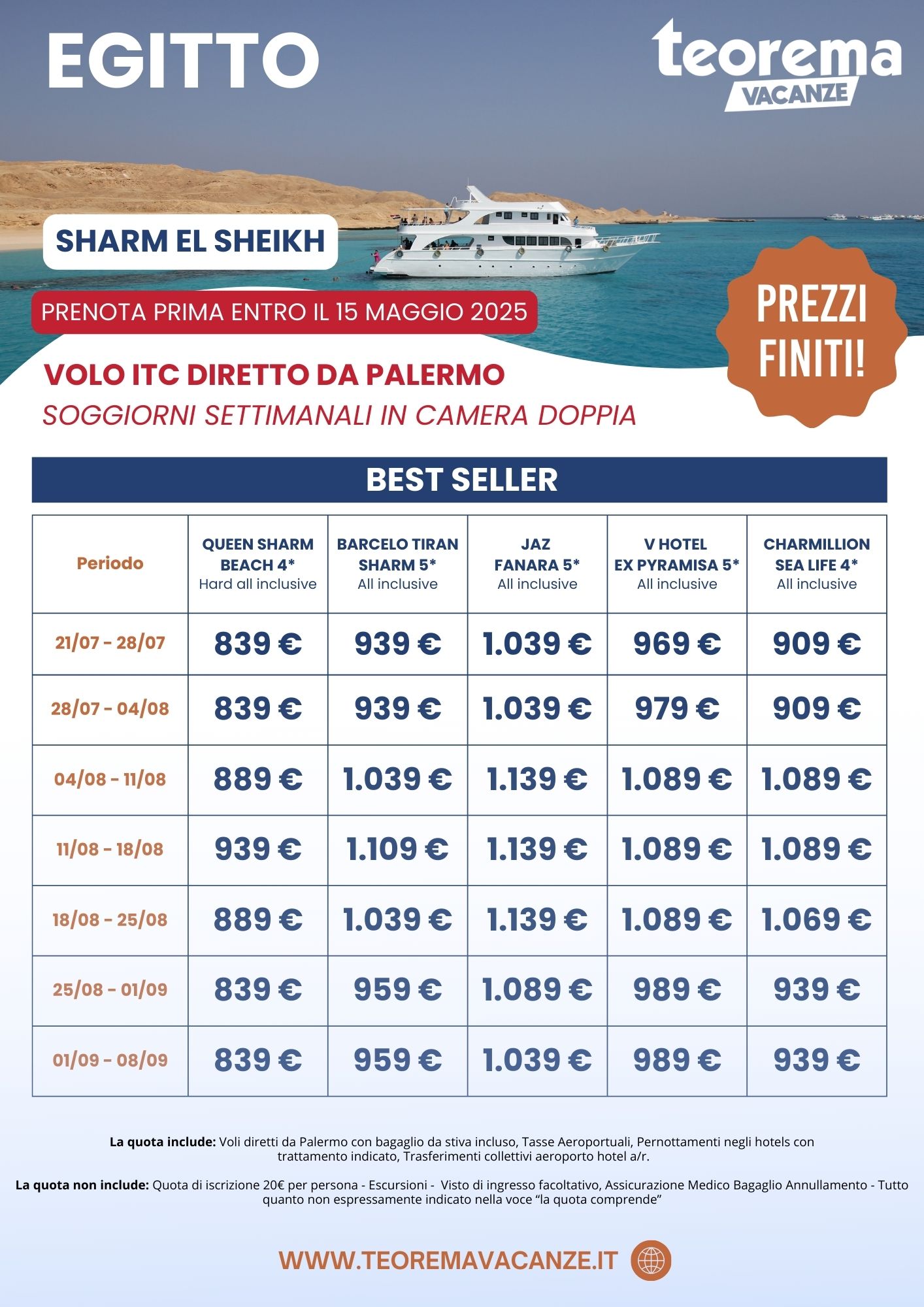 A TUTTO SHARM DA PALERMO - PREZZI FINITI!