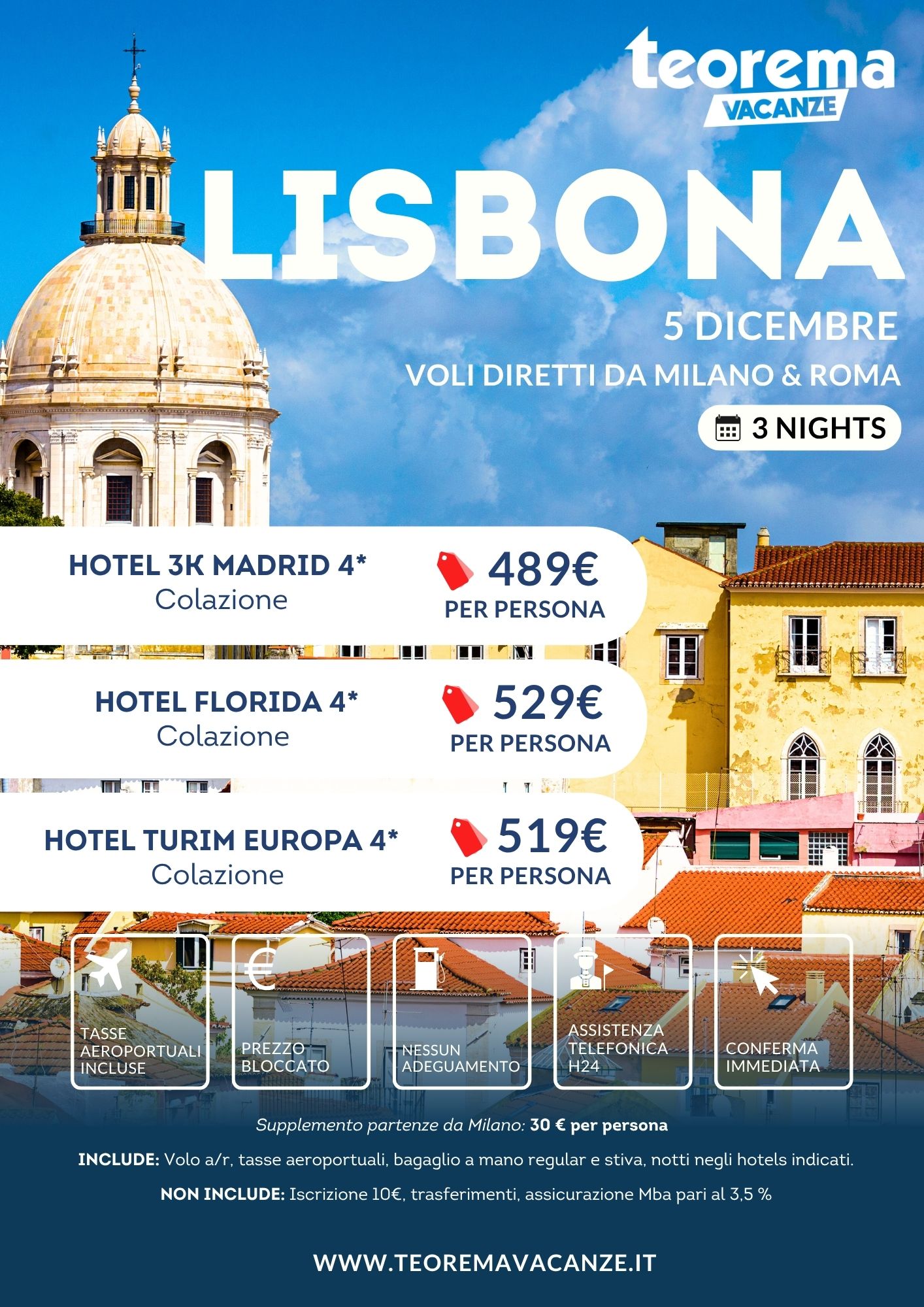 IMMACOLATA 2025 - Lisbona da Milano & Roma