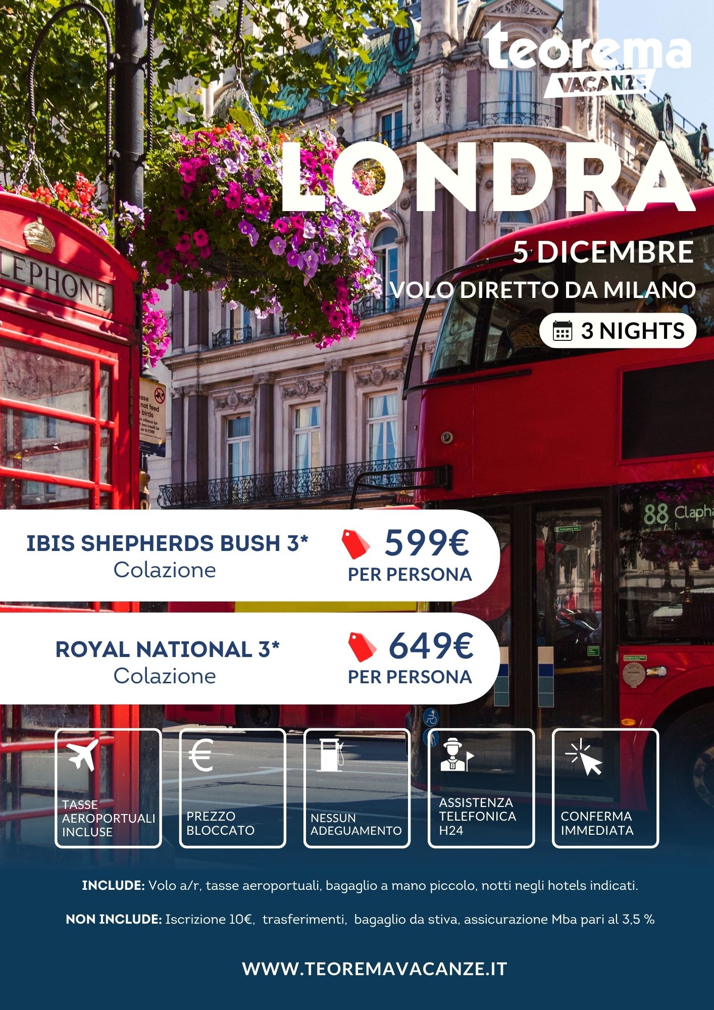 IMMACOLATA 2025 - Londra da MIlano & Roma