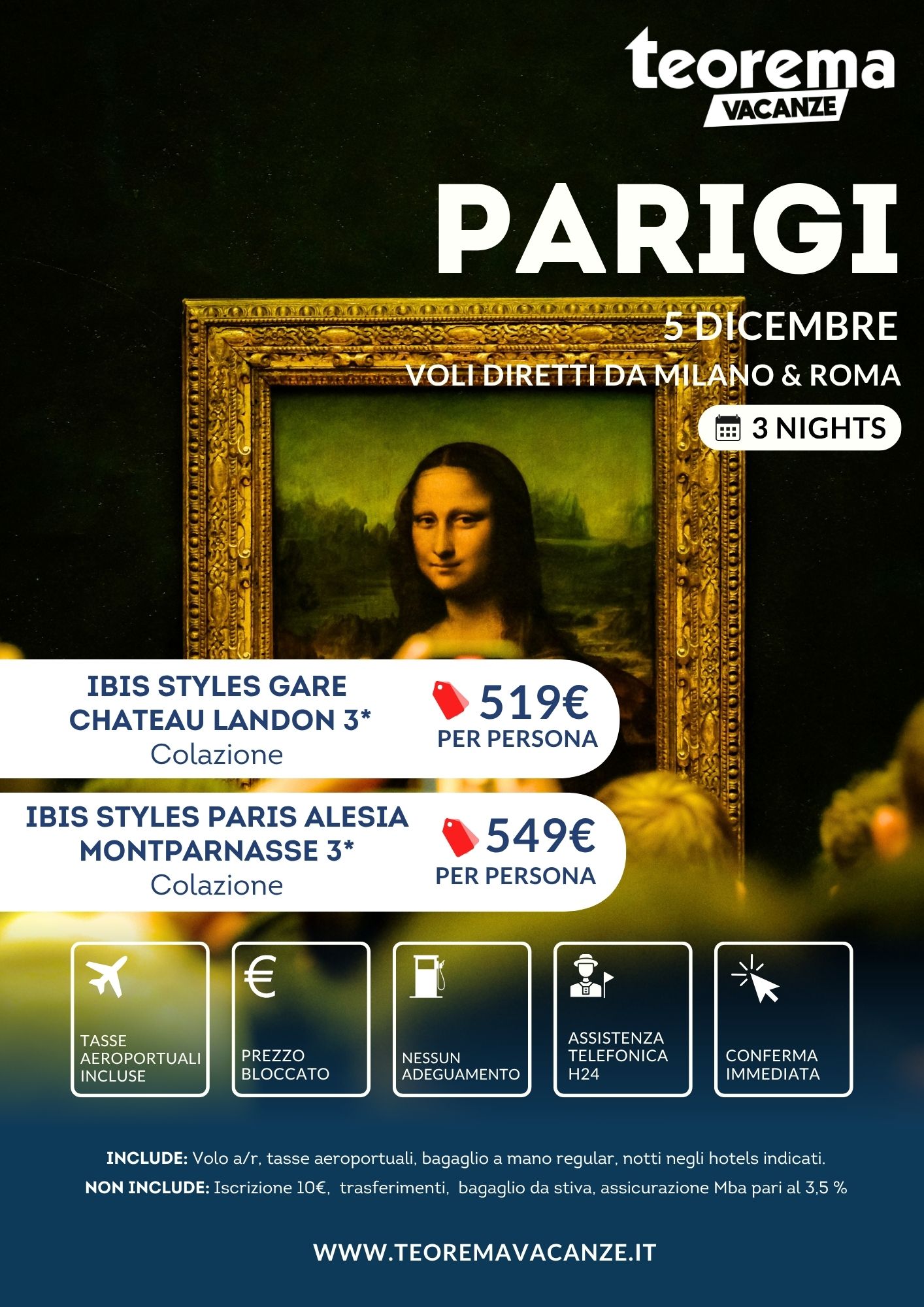 IMMACOLATA 2025 - Parigi da Milano & Roma