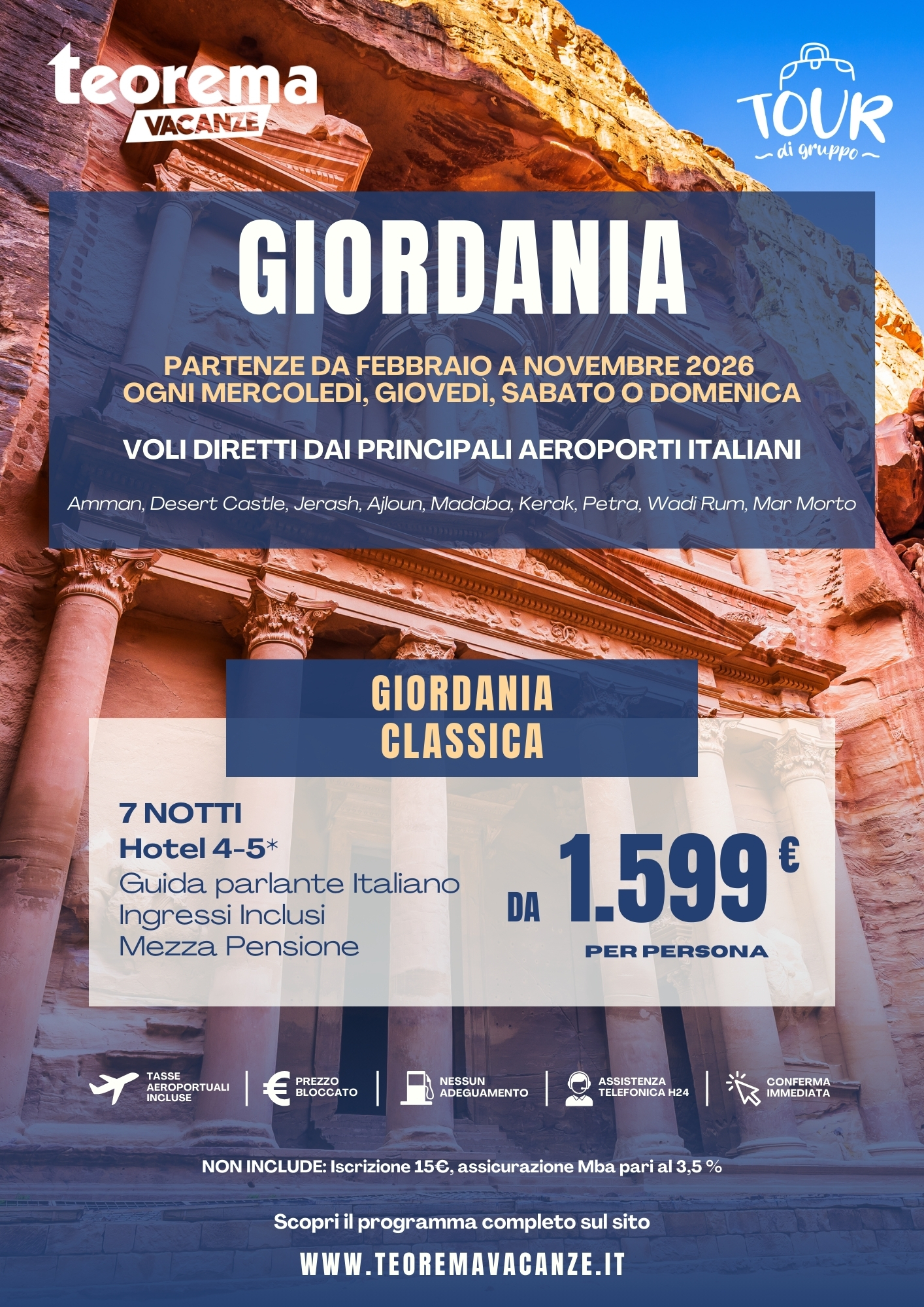 TOUR DELLA GIORDANIA CLASSICA - SUMMER 2026