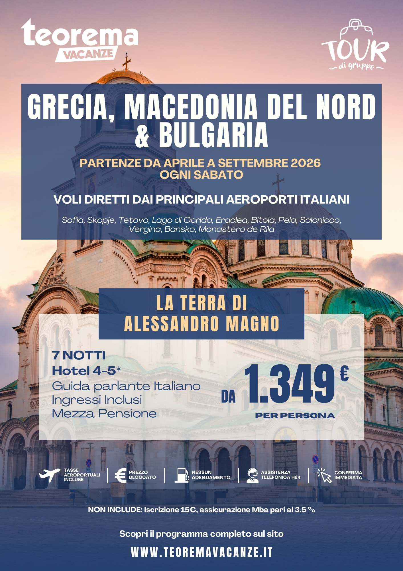 TOUR GRECIA MACEDONIA DEL NORD E BULGARIA