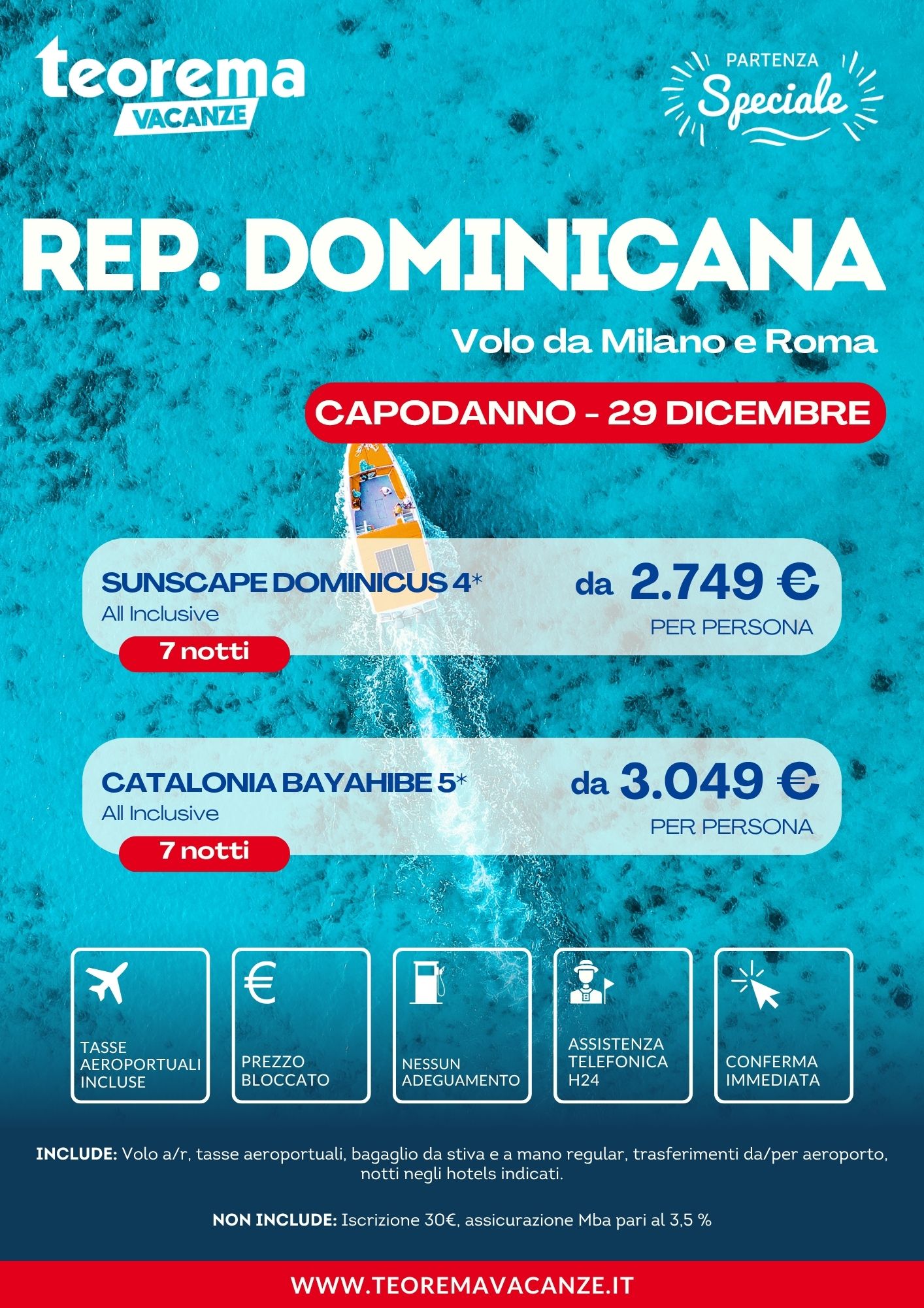 CAPODANNO REP. DOMINICANA - DA MILANO E ROMA - WINTER 2027