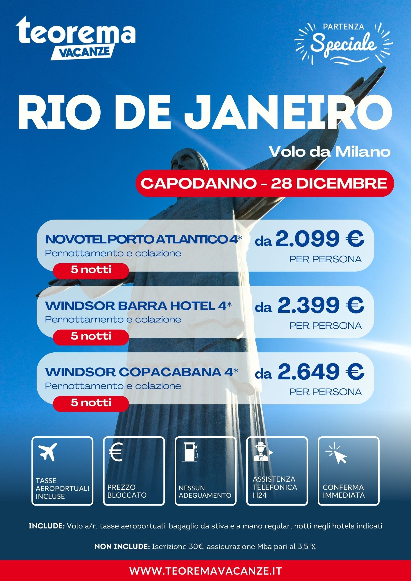 CAPODANNO RIO DE JANEIRO - DA MILANO - WINTER 2027