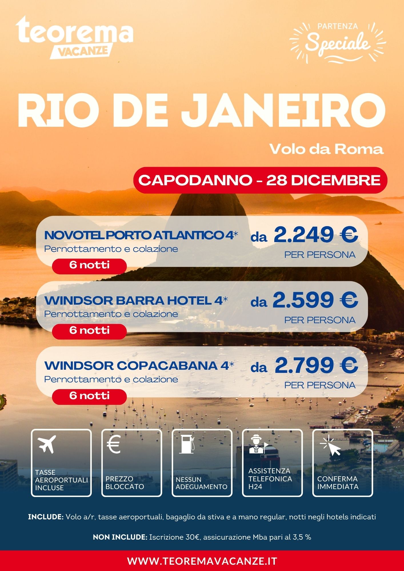 CAPODANNO RIO DE JANEIRO - DA ROMA - WINTER 2027